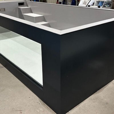 Piscina de Polipropileno 6,50 × 2,50 m con Ventana Panorámica de 4 m