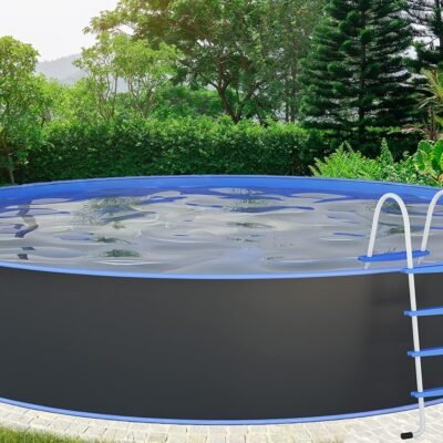 Piscina de Pared de Acero 350 x 120 cm Color Antracita