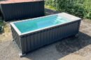 Piscina Contenedor 20 Pies con Jet de Natación Gris Antracita