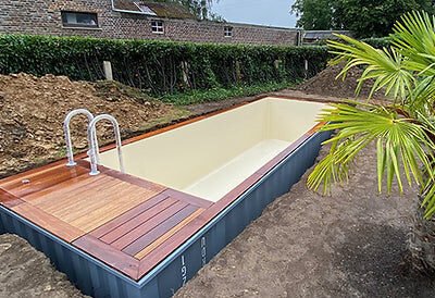 Contenedor Piscina 20 Pies Semi Enterrada
